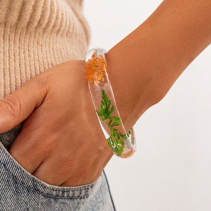 Ins daisy transparent Bracelet wide face personalized acrylic color bracelet set